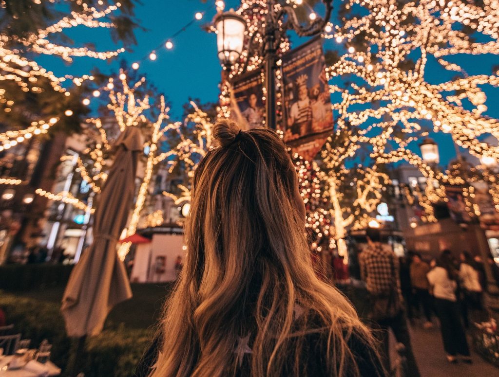 girl in colorful lights, all of this matters