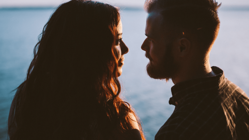 couple looking at one another intimately because you are poetry