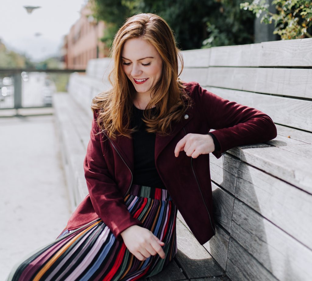 saying 'yes' to me, girl smiling looking down