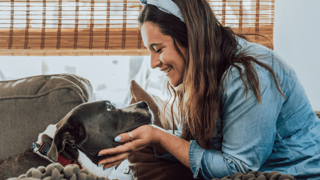 Marisa Donnelly and dog Smokey sharing their love and heart