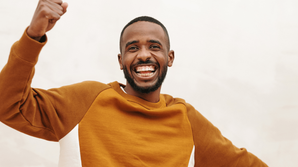 happy man smiling