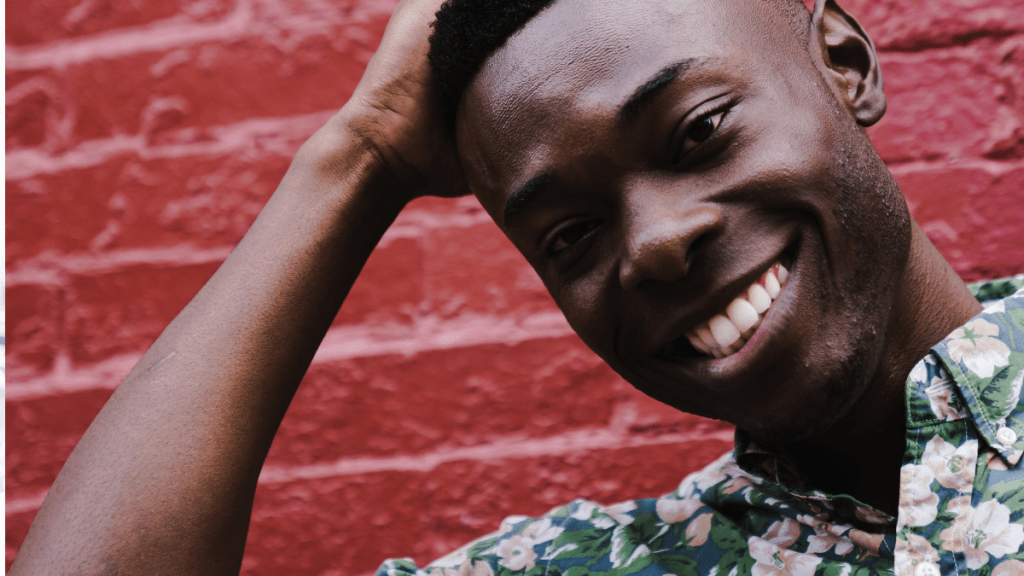 man living with happiness