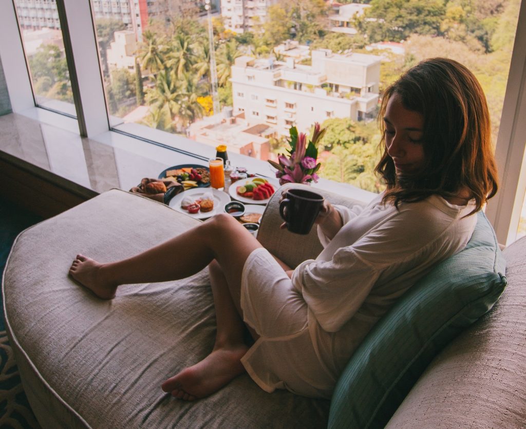 happy woman learning to reclaim power in her life