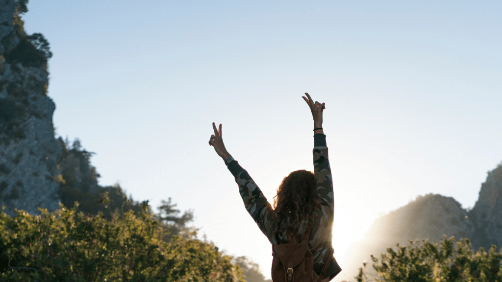 happy woman who didn't give up