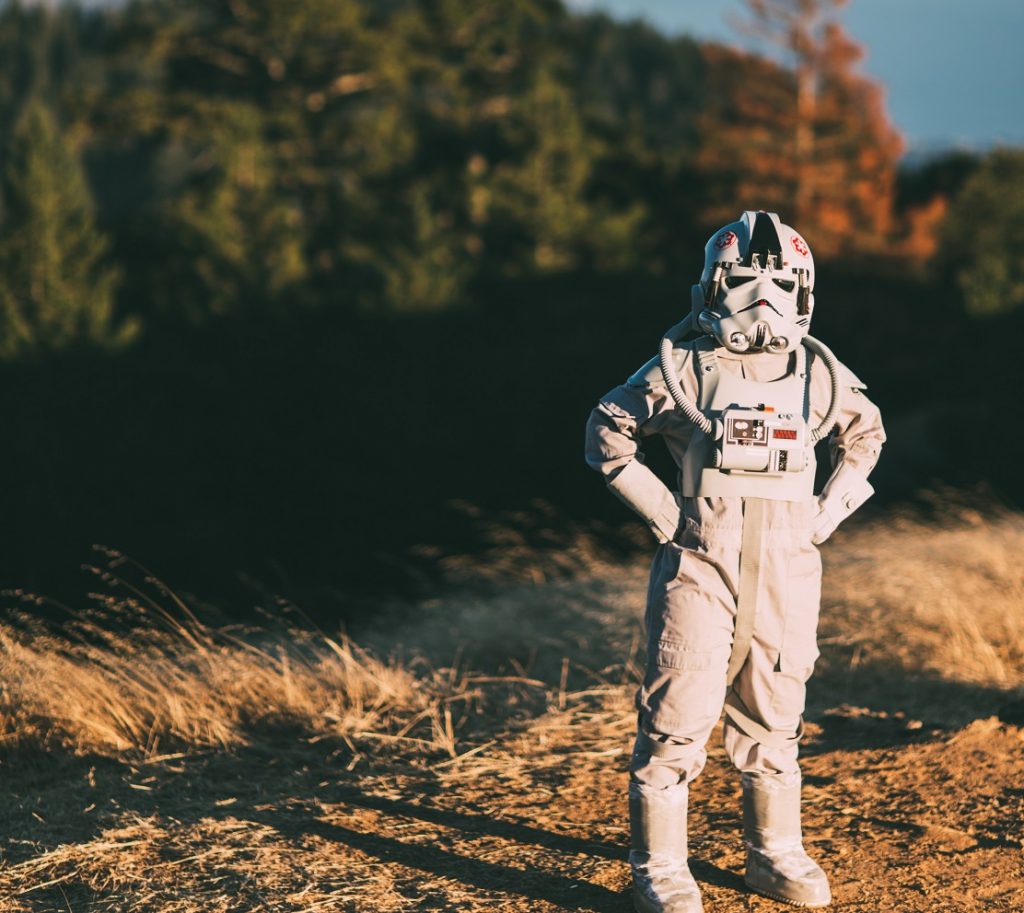 star wars-inspired trips with storm troopers on hill