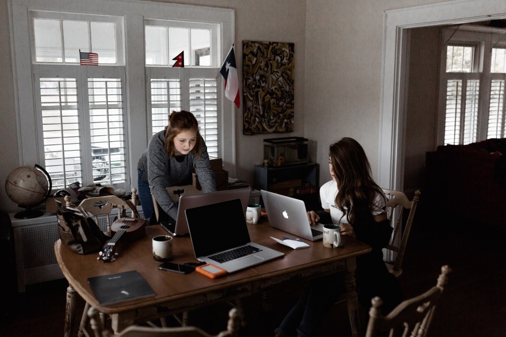 creative people working around a table