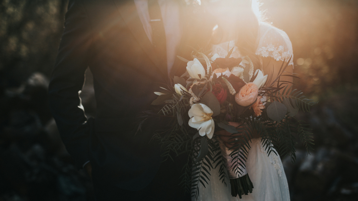 person getting married at their ideal wedding venue
