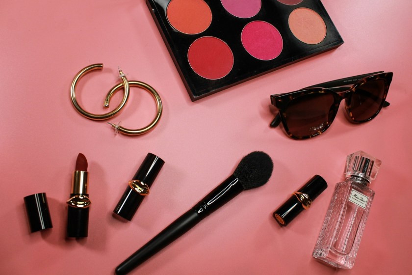 beauty flat lays for makeup