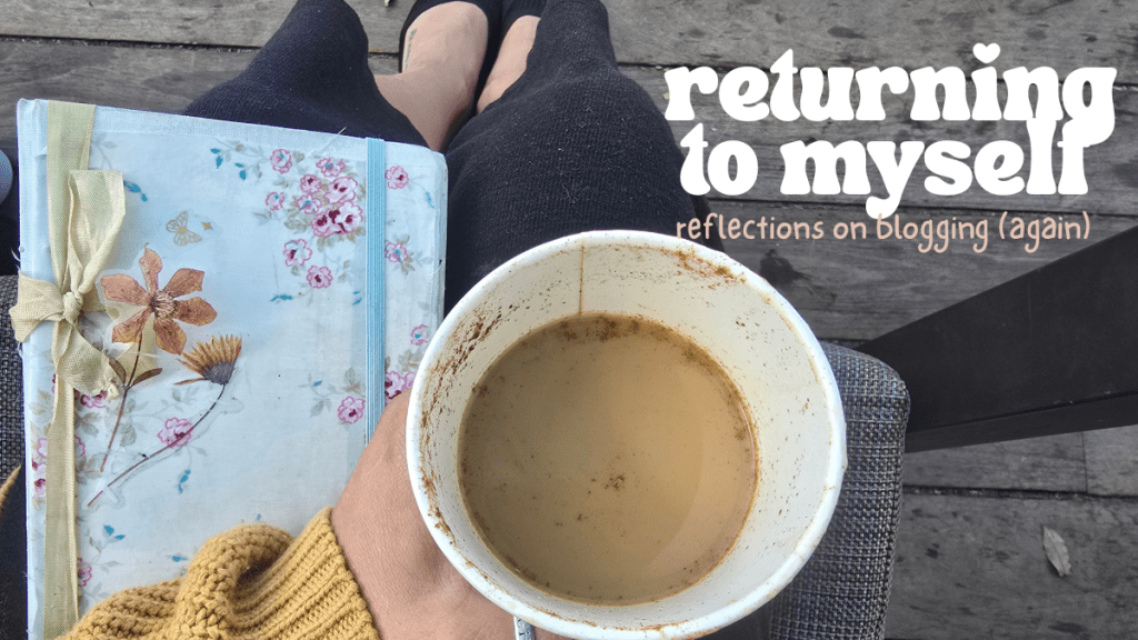 woman journaling with coffee